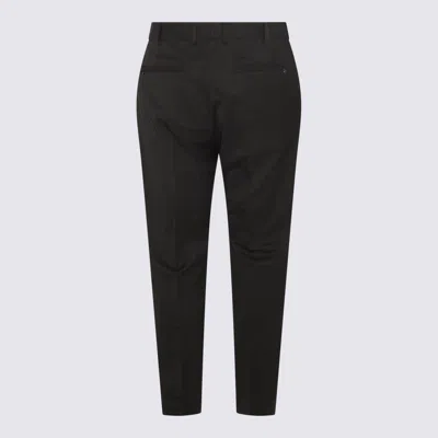 Shop Pt Torino Black Wool Blend Epsilon Pants