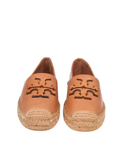 Shop Tory Burch Leather Espadrilles In Tan