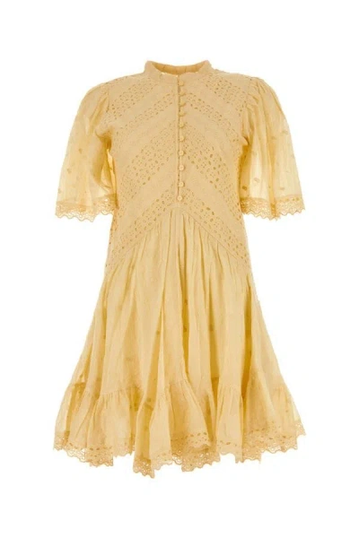 Shop Isabel Marant Étoile Isabel Marant Etoile Woman Yellow Cotton Slayae Dress