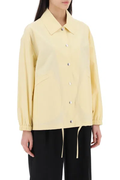 Shop Jil Sander "coach Jacket With Logo Print" Women In Yellow