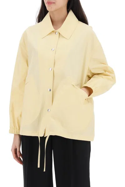 Shop Jil Sander "coach Jacket With Logo Print" Women In Yellow