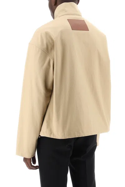 Shop Jil Sander Boxy High-neck Jacket Men In Cream