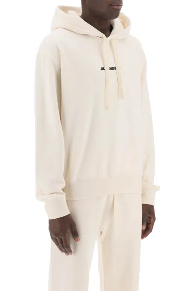 Shop Jil Sander Hoodie With Logo Print Men In White