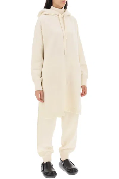 Shop Jil Sander Maxi Wool-cotton Hoodie Women In White
