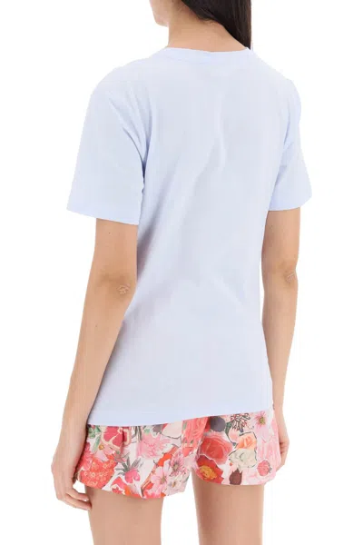 Shop Marni Hand-embroidered Logo T-shirt Women In Blue