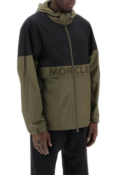 Shop Moncler Basic "joly Windbreaker With Embroidered Logo" Men In Multicolor