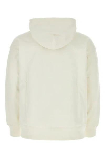 Shop Moose Knuckles Man Ivory Cotton Sweatshirt In White