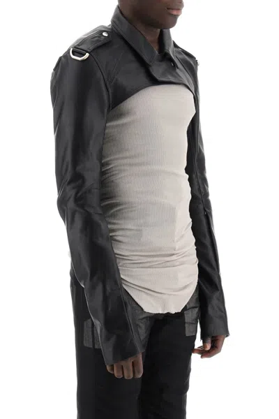 Shop Rick Owens Biker-style Bolero Jacket Men In Black