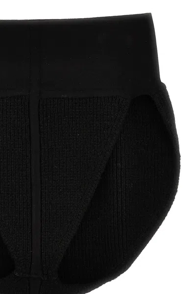 Shop Rick Owens Women Panties In Cachemire Blend In Black