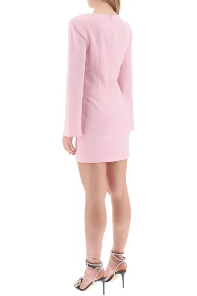 Shop Roland Mouret "mini Dress With Cape Sleeves" Women In Pink