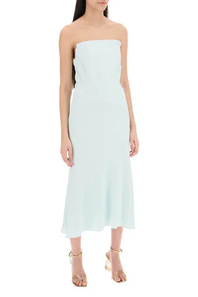 Shop Roland Mouret Strapless Midi Dress Without Women In Green