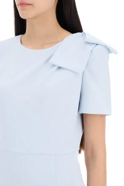 Shop Roland Mouret Short-sleeved Midi Dress In Cady Women In Blue