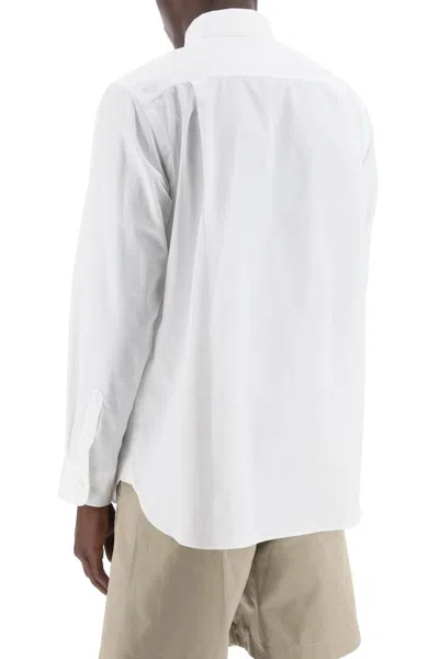 Shop Sacai Layered Poplin Effect Shirt With Men In White