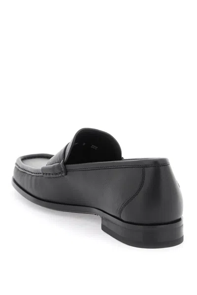 Shop Ferragamo Salvatore  Logo Loafers With Moc Men In Black