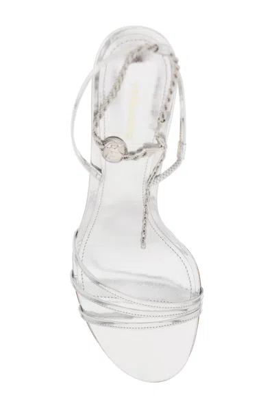 Shop Ferragamo Salvatore  Sandals With Chain Women In Silver