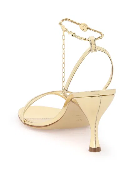 Shop Ferragamo Salvatore  Sandals With Chain Women In Gold