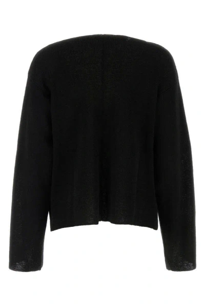 Shop The Row Woman Black Linen Sweater