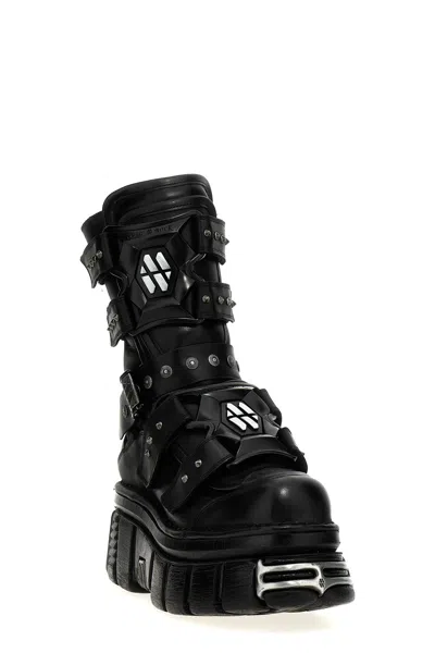 Shop Vetements Women  X New Rock 'gamer' Boots In Black