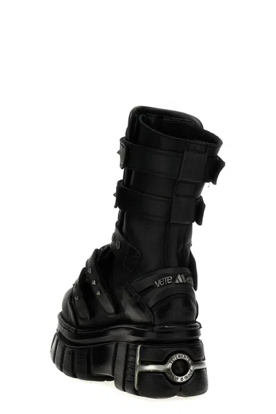 Shop Vetements Women  X New Rock 'gamer' Boots In Black