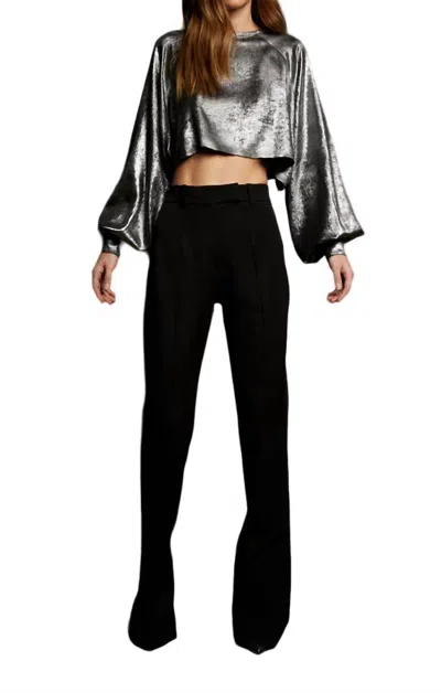 Shop Nonchalantlabel Rey Crop Top In Silver