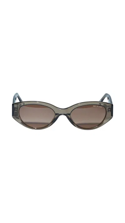 Shop Dmy By Dmy Quin Transparent Cat-eye Glasses In Olive Green