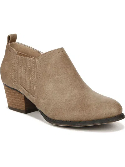 Shop Lifestride Babe Womens Faux Suede Heels Ankle Boots In Grey