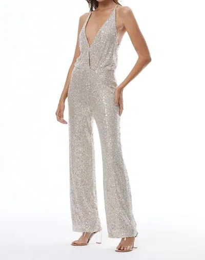 Shop Young Fabulous & Broke Maxim Jumpsuit In Champagne Sequins In Multi