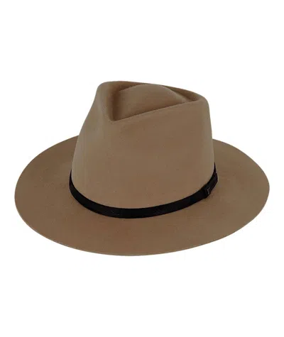Shop Kooringal Goodwin Unisex Wide Brim Fedora Hat In Driftwood In White