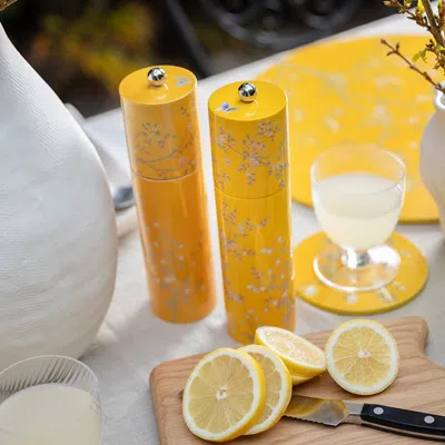 Shop Addison Ross Ltd Uk Yellow Chinoiserie Salt Or Pepper Mill