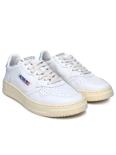 Shop Autry 'medalist' White Leather Sneakers