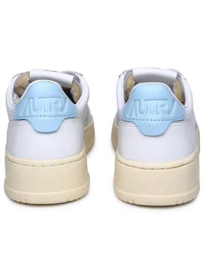 Shop Autry 'medalist' White Leather Sneakers