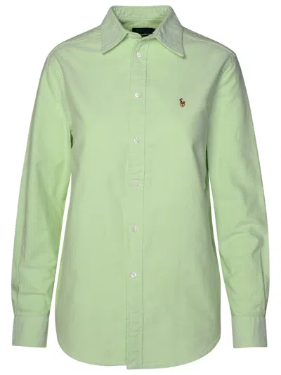 Shop Polo Ralph Lauren Green Cotton Shirt