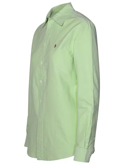 Shop Polo Ralph Lauren Green Cotton Shirt