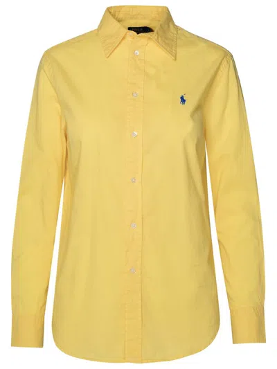Shop Polo Ralph Lauren Yellow Cotton Shirt