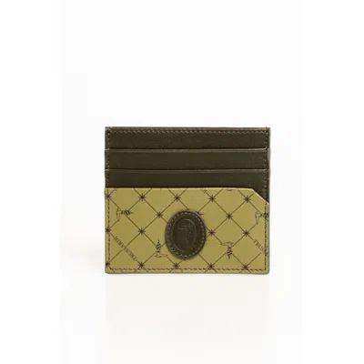 Shop Trussardi Green Leather Wallet