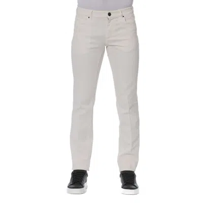 Shop Trussardi White Cotton Jeans & Pant