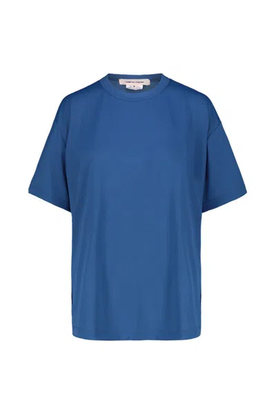 Comme Des Garçons Tonal-stitching Short-sleeve T-shirt In Blue