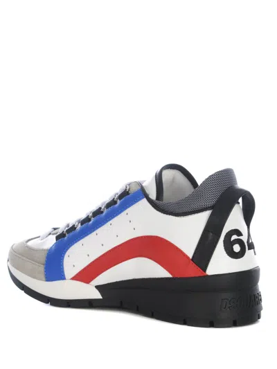 Shop Dsquared2 Sneakers In Bianco/blu/rosso