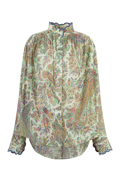 Shop Etro Paisley Print Blouse In Multicolor