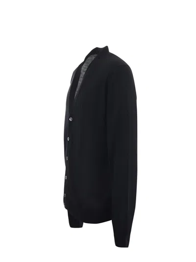 Filippo De Laurentiis Cardigan In Cotton Thread In Black