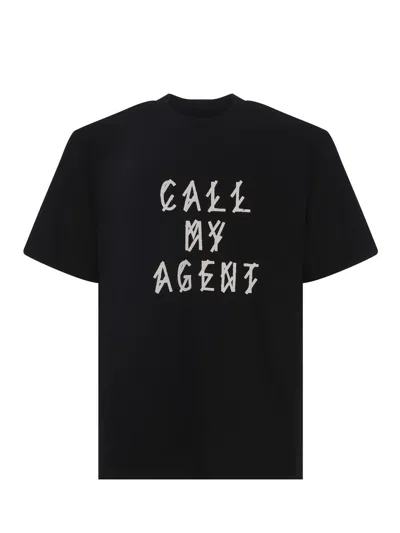 Shop M44 Label Group T-shirt 44 Label Group "agente" In Black