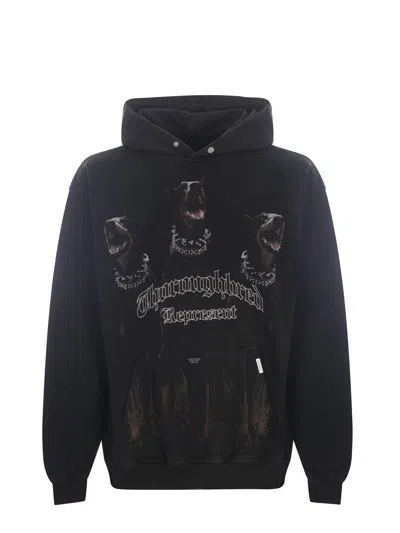 Shop Represent Hooded Sweatshirt  "thoroughbred" In Black