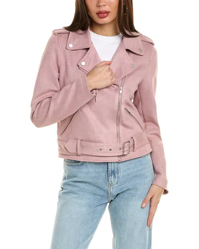 Shop Noize Zadie Moto Jacket In Pink