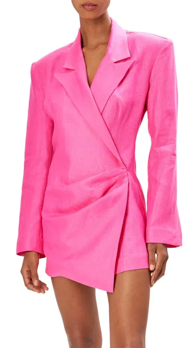 Shop Ronny Kobo Mira Dress In Ultra Pink In Orange