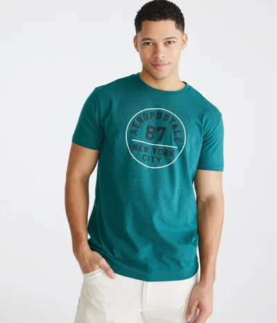 Shop Aéropostale 87 Circle Graphic Tee In Blue