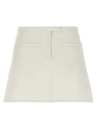 Shop Courrèges Crepe Skirt In White