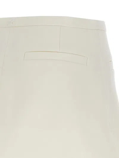 Shop Courrèges Crepe Skirt In White