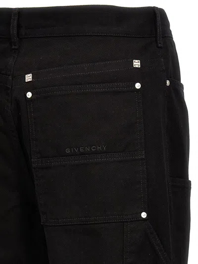 Shop Givenchy 'zip Off Carpenter' Jeans In Black