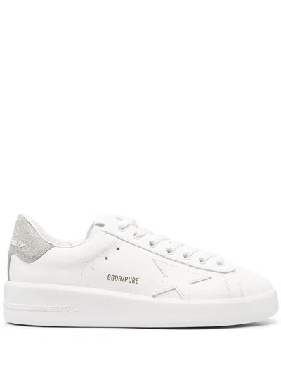 Shop Golden Goose Purestar Sneakers In Silver