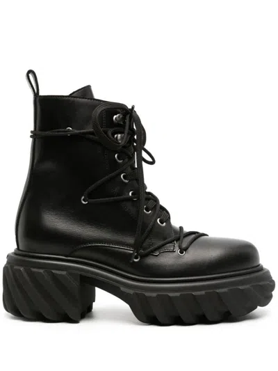 Shop Off-white Off White Boots In Black Blac